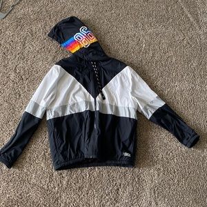 PINK sherpa lined windbreaker